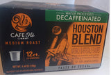 Cafe Ole Taste of Texas Houston DECAF 12 cts. (Pack of 2)