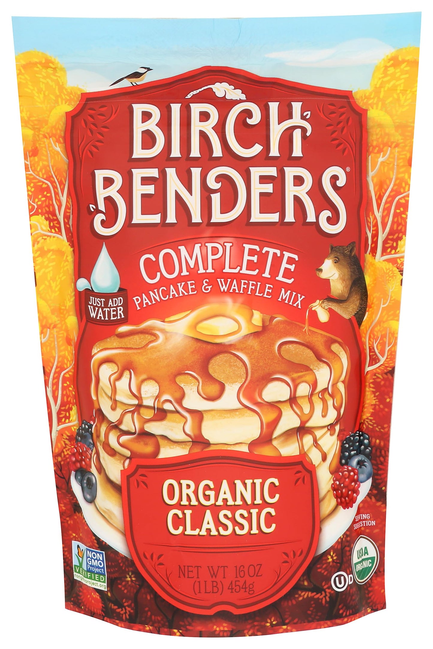 Birch Benders Griddle Cakes, Pancake & Waffle Mix Classic Organic, 16 Ounce