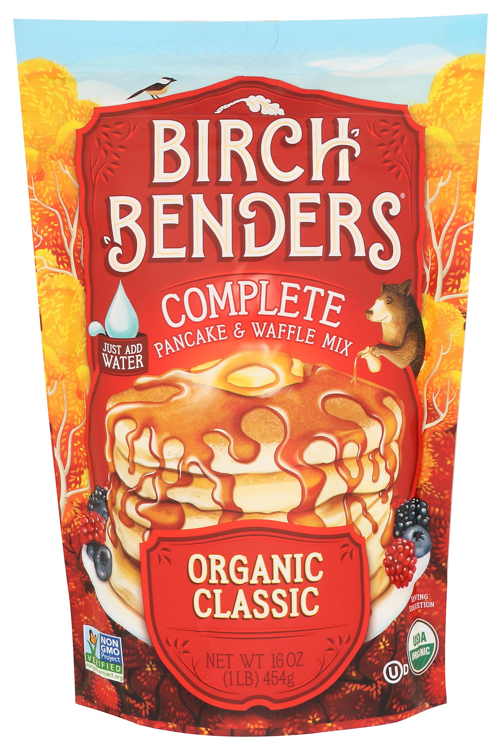 Birch Benders Griddle Cakes, Pancake & Waffle Mix Classic Organic, 16 Ounce