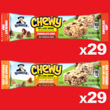 Quaker Chewy Granola Bars, 25% Less Sugar, 2 Flavor Variety, 58-Pack, Vegetarian
