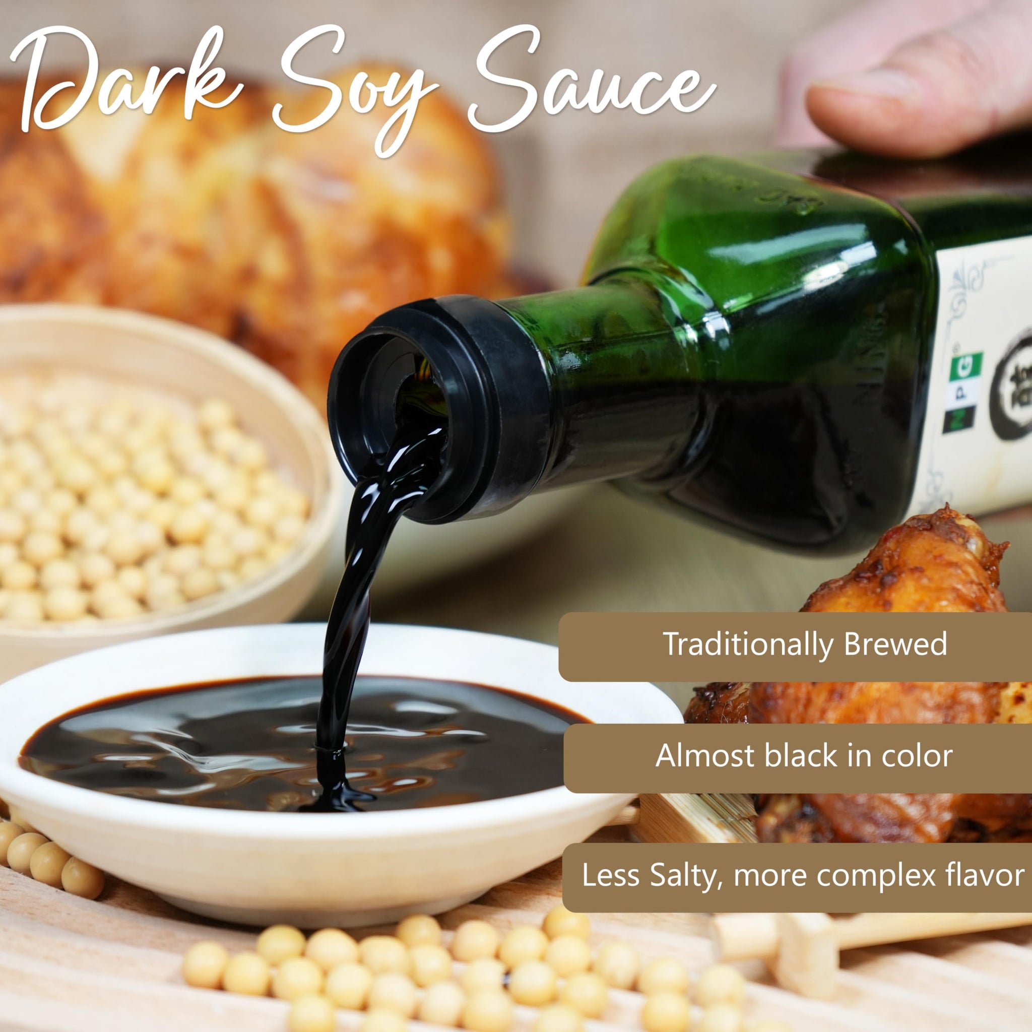 NPG Dark Soy Sauce Set 16.9 fl oz (Pack of 2), All Purpose Umami Seasoning