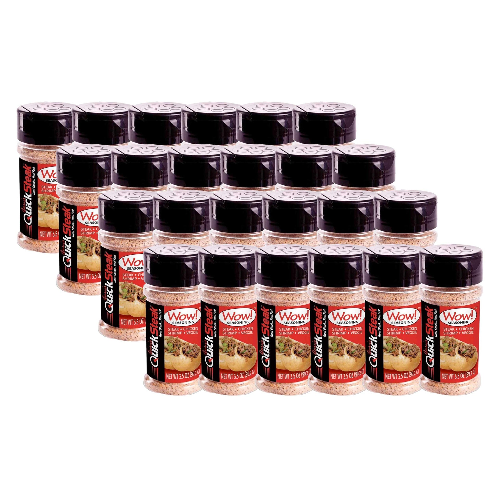 Gary's QuickSteak Wow! Seasoning, 3.5 oz Bottle, 24 Pack