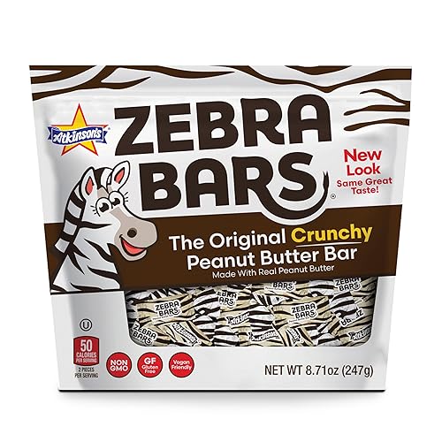Atkinson's Peanut Butter Bars Crunchy Crispy Peanut Butter Candy 8.71oz Bag