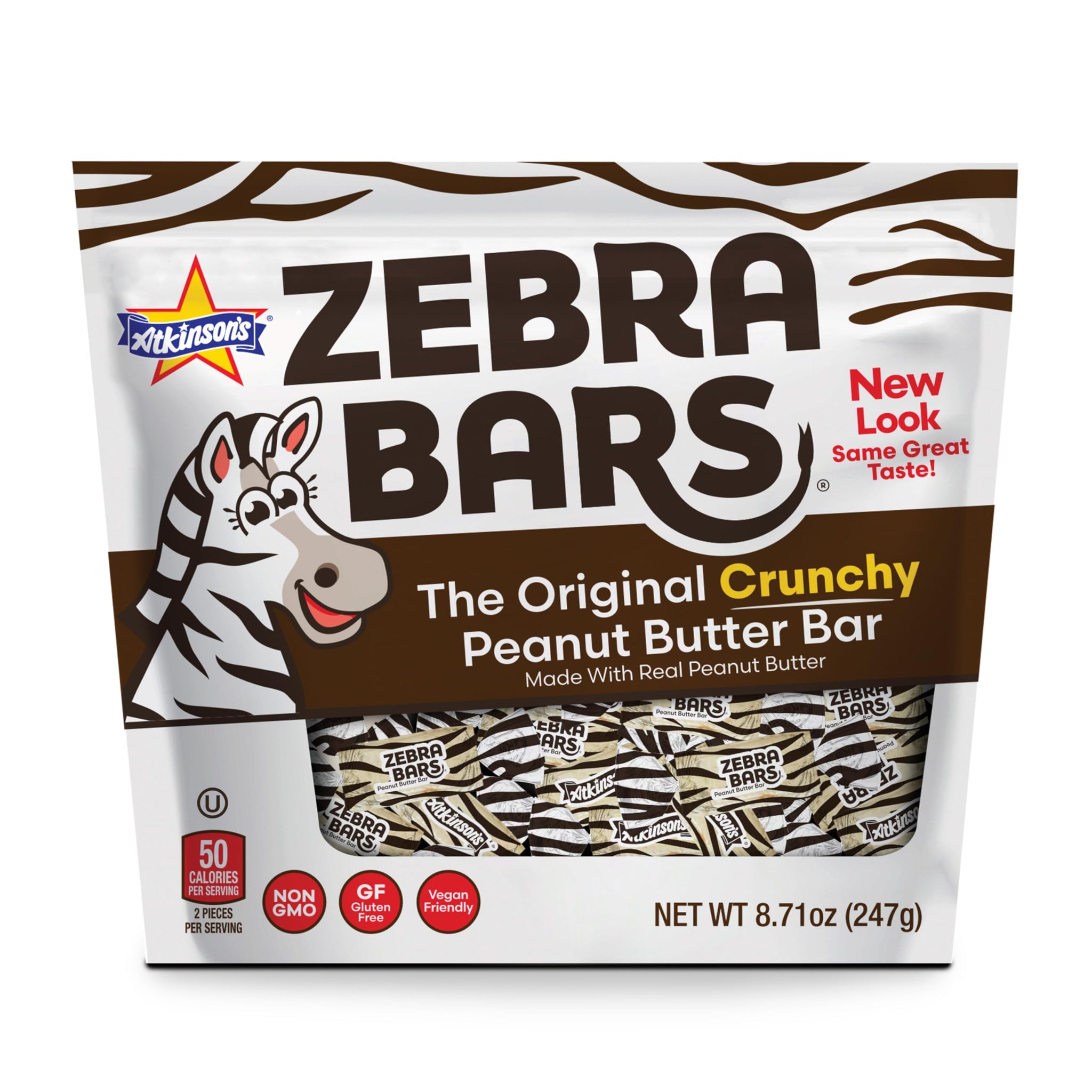 Atkinson's Peanut Butter Bars Crunchy Crispy Peanut Butter Candy 8.71oz Bag