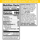 Keebler Sandwich Crackers, Single Serve Snack Crackers, Lunch Snacks, Cheese and Peanut Butter, 11oz Tray (8 Packs)