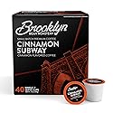 Brooklyn Beans Cinnamon Subway Gourmet Coffee Pods - Compatible with Keurig K Cup Brewers Including 2.0 Machines, 40 Count, Spicy Cinnamon Flavored