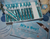 FavorOnline Personalized Blue It's a Boy Chocolate Cigars Box of 24 with Personalized Bands