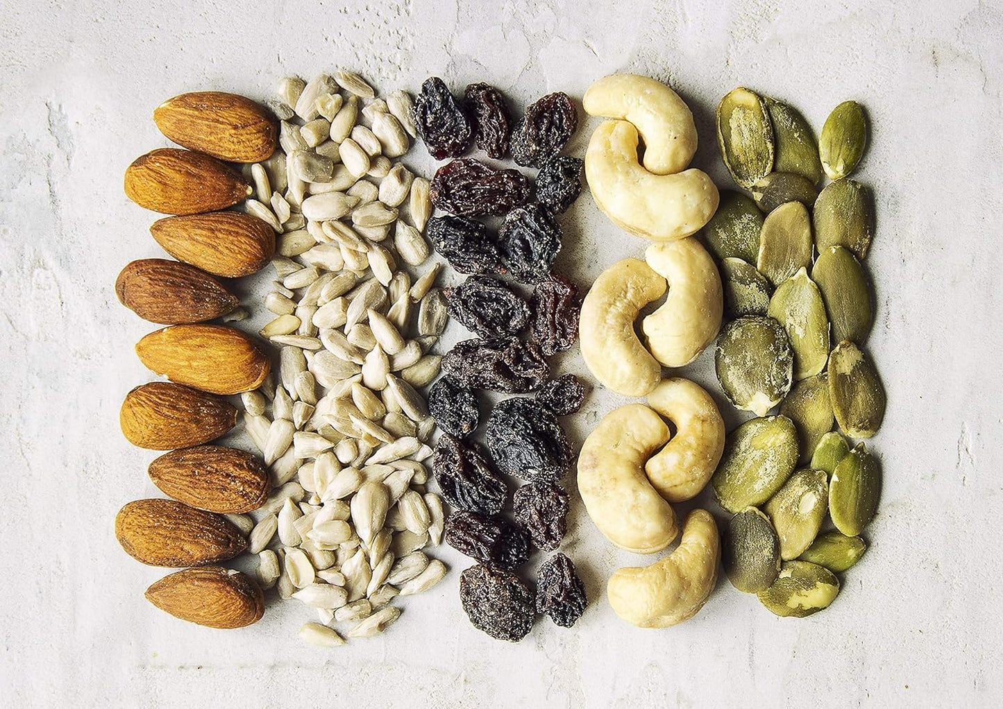 Organic Raw Seeds, Nuts and Raisins Mix, 8 Pounds - Raw and Non-GMO Trail Mix Contains Walnuts, Almonds, Cashews, Hazelnuts, and Raisins. Vegan