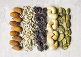 Organic Raw Seeds, Nuts and Raisins Mix, 8 Pounds - Raw and Non-GMO Trail Mix Contains Walnuts, Almonds, Cashews, Hazelnuts, and Raisins. Vegan