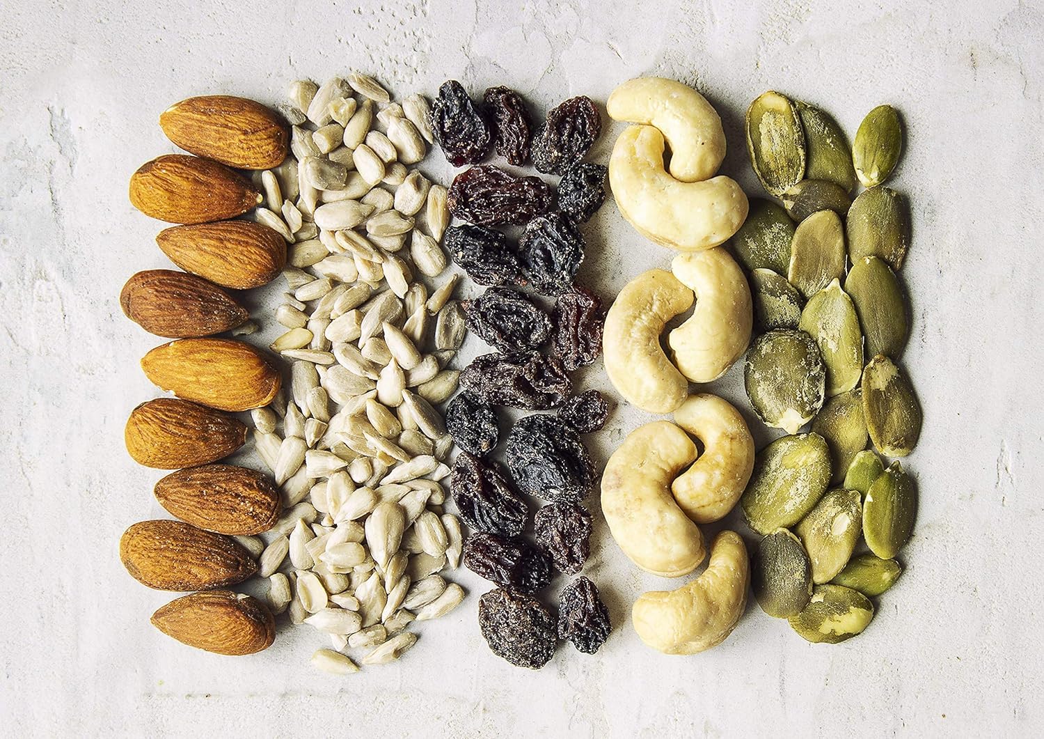 Organic Raw Seeds, Nuts and Raisins Mix, 8 Pounds - Raw and Non-GMO Trail Mix Contains Walnuts, Almonds, Cashews, Hazelnuts, and Raisins. Vegan