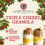 Cherry Republic Triple Cherry Granola, 1 lb Bag, Mix of Cherries, Blueberries, Strawberries, Oats, Almonds and Honey, Gourmet Snack, Healthy Granola