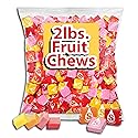 Fruit Chews Candy, 2lb (32oz) Bulk Bag, Individually Wrapped for Freshness and Easy Sharing, Perfect for Buffet Spreads, Birthdays, and Holiday
