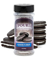 Upouria Cookies and Cream Topping for Coffee, Lattes, Hot Chocolate, Desserts, Gourmet Coookie Taste, Vegan, Gluten-Free, Indulgent Beverage & Dessert