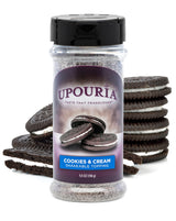 Upouria Cookies and Cream Topping for Coffee, Lattes, Hot Chocolate, Desserts, Gourmet Coookie Taste, Vegan, Gluten-Free, Indulgent Beverage & Dessert