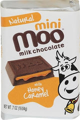 Moo Chocolate Mini Milk Chocolate Honey Caramel Bar, 0.7 OZ