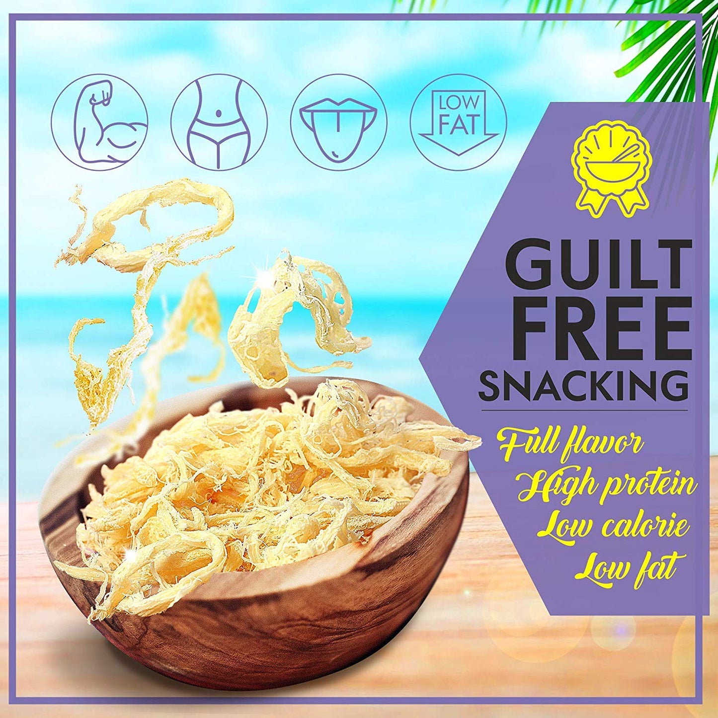 Asia Trans Saki Ika Dried Cuttlefish Snack | Hawaiian Seafood Jerky | High-Protein, Low-Fat, Low-Calorie (5 oz.)