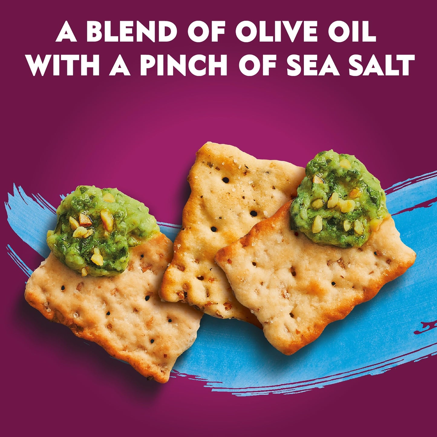 Toasteds Flatbreads Crackers, Lunch Snacks, Party Snacks, Sea Salt And Olive Oil 8.7oz Box