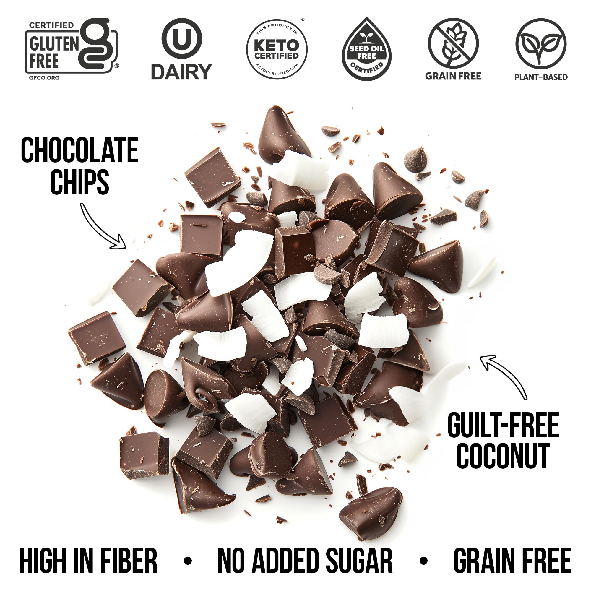 TGB Chocolate Keto Granola | 1g Net Carb Cereal | Gluten Free Low Carb Nut Snack, 10 Ounces (Pack of 6)