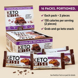 Keto Wise Fat Bombs - Made with Chocolate containing MCT Oil - Low Fat, Low Carb and Keto Friendly Snack - 11g Fat, 1g Net Carbs | Chocolate Pecan
