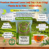Premium Moronel Loose Leaf Tea - 4 oz (113g) - Planta de la Vida (Synadenium grantii) - Wildcrafted, 100% Natural, Non-GMO - Traditional Herbal