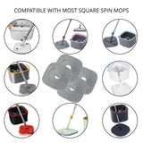 True & Tidy® 2-Pack 9 inch Extra Thick Microfiber Pad Refill for SPIN-800 TrueClean Mop & Bucket Square, Compatible with M16 and Most Square Spin Mop