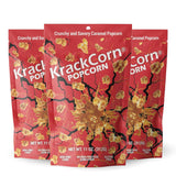 KrackCorn Caramel Popcorn, Gluten-Free, Non-GMO, Sweet and Salty Snack, No High Fructose, Guilt Free, Non Greasy Delight Ideal for Family Parties, 11