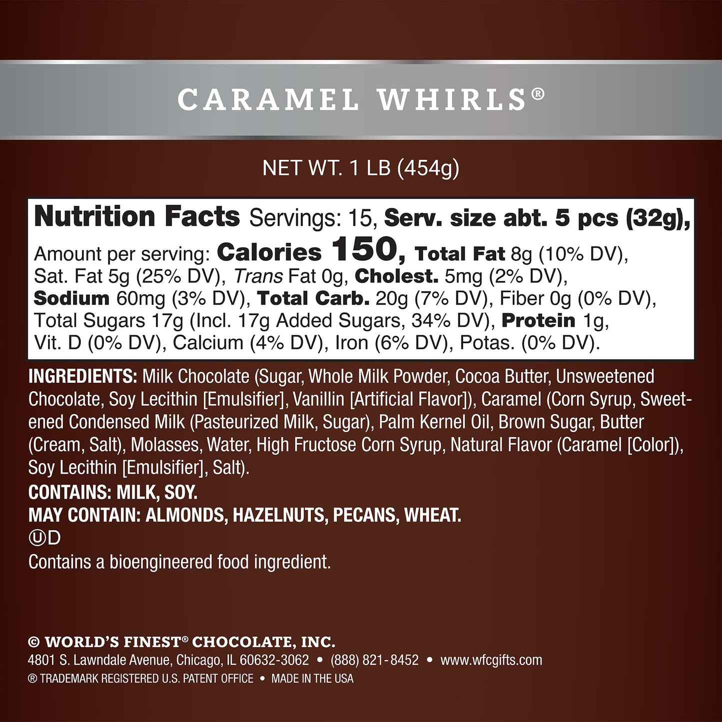 Caramel Whirls - 1 lb - World's Finest Chocolate