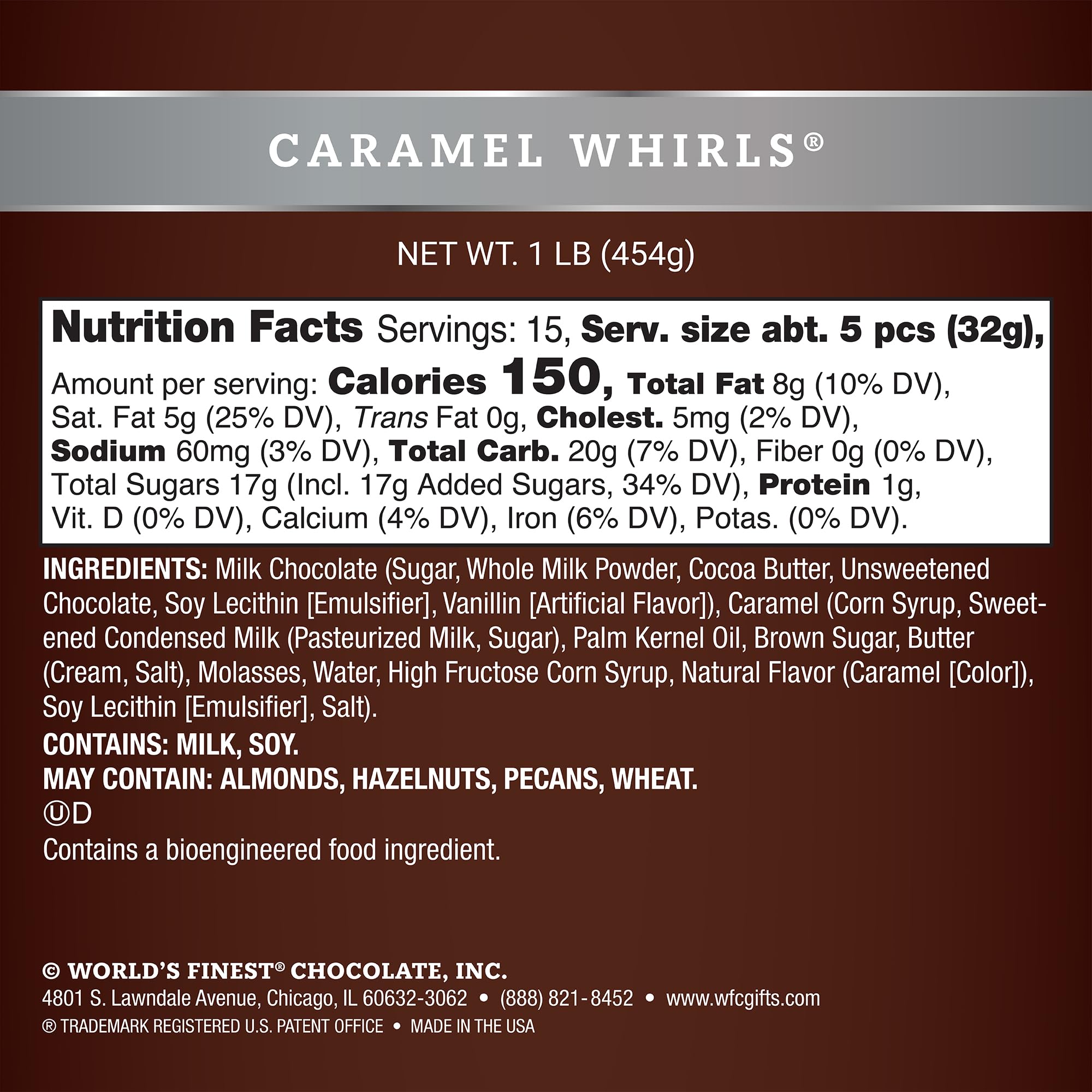 Caramel Whirls - 1 lb - World's Finest Chocolate