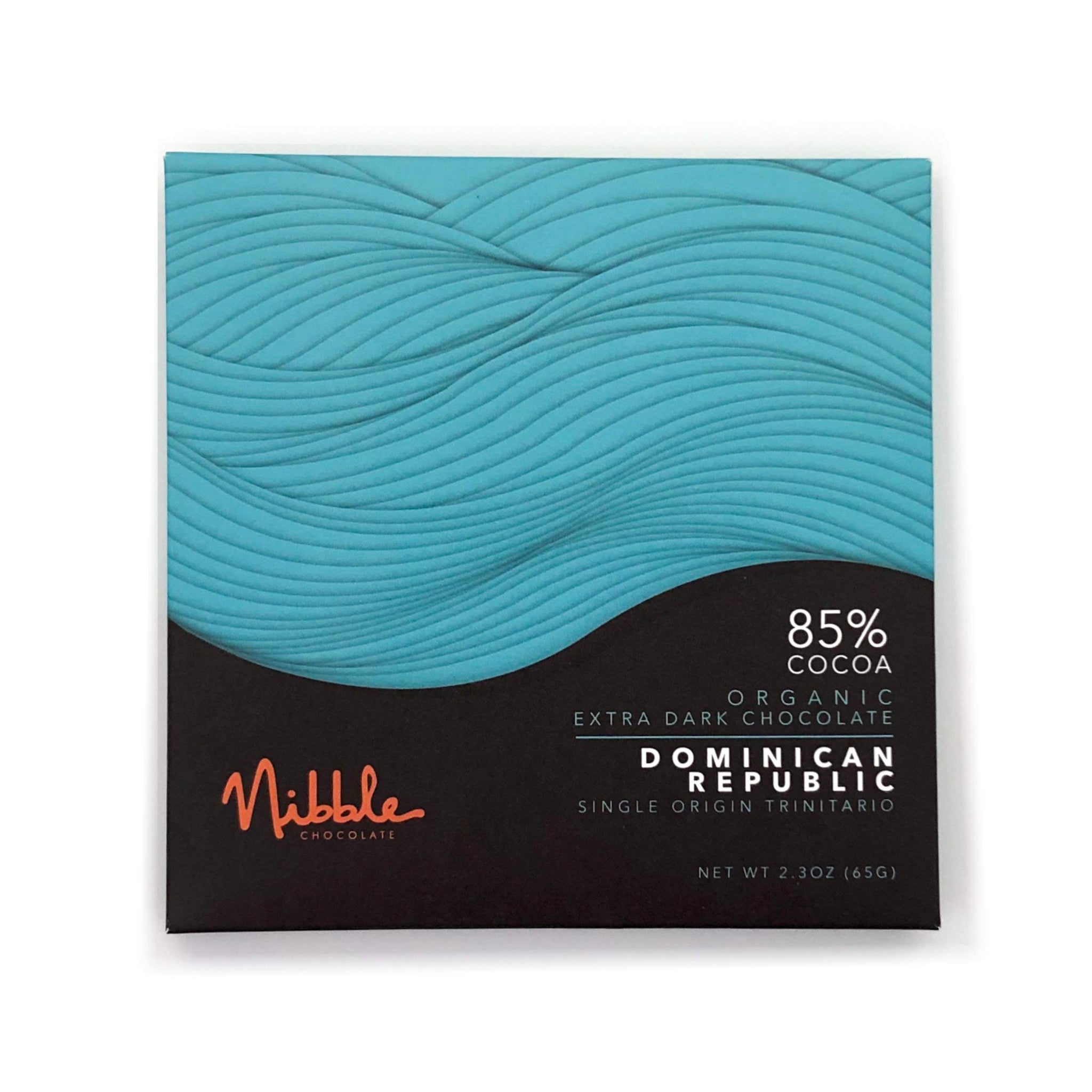 Nibble Chocolate Dominican Republic 85% | 3 Pack | Certified Organic | Gluten & Soy Free | 2 Ingredients