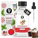 Dolce Flav Natural Peppermint Extract - 2 Ounce Oil-Soluble Kosher, Sugar-Free, Concentrated Pure Mint Flavor for Hard Candy, Chocolates & Baking