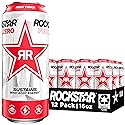 Rockstar Pure Zero Energy Drink, Fruit Punch, 0 Sugar, with Caffeine and Taurine, 16oz Cans (12 Pack) (Packaging May Vary)