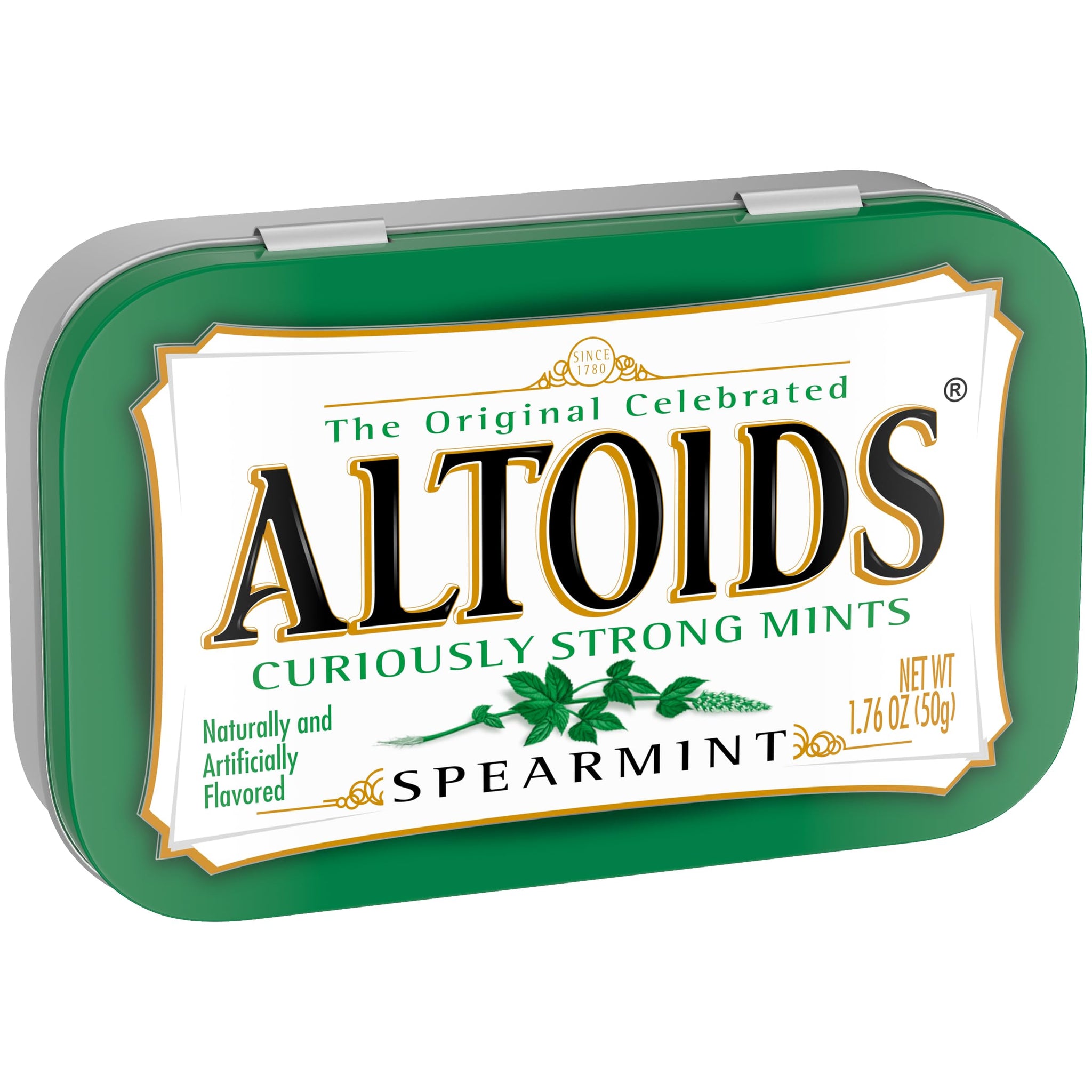 Spearmint Curiously Strong Mints, 1.76 Ounce Each (3 Pack, 5.28 Ounce Total)