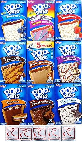 9 Pack! The Ultimate Pop Tarts Variety Pack 9 Different Flavors - Bundle of 9 Boxes, 1 of Each Flavor. Gift Box, Value Pack, Breakfast Food