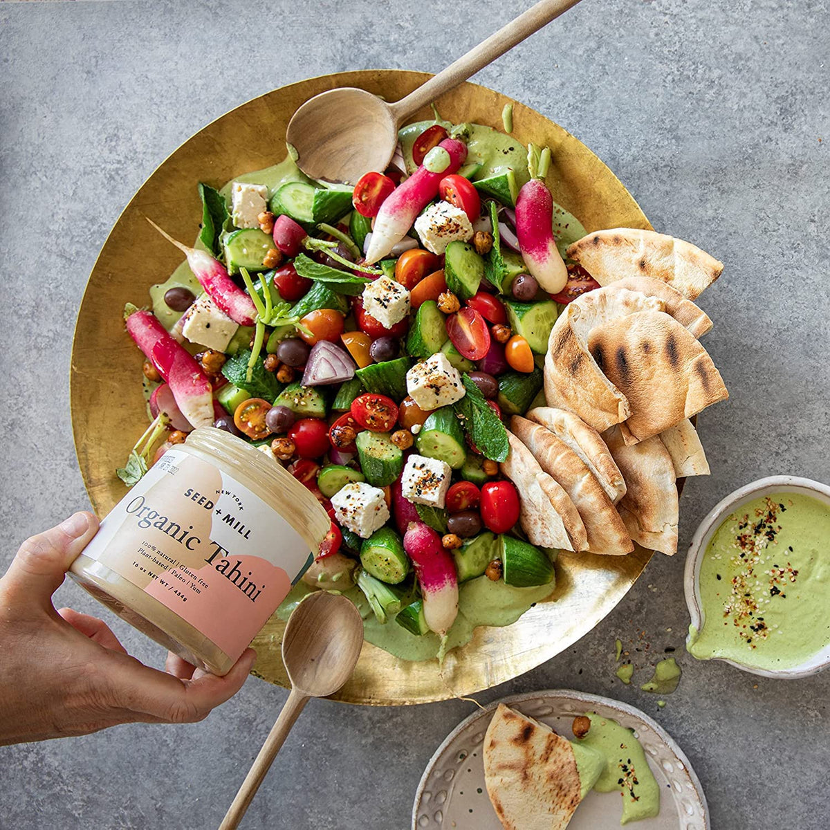 Seed + Mill - Organic Tahini Sauce - Vegan & Gluten Free - 16oz