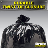 Brute Super Tuff Heavy Duty 2.2 MIL Contractor Bags, Extra Large Trash Bags, Twist Tie Closure, Black, 55 Gallon, 15 Count