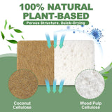 Aheroi Natural Dish Sponge, 18 Count FSC Certified Plant-Based Biodegradable Kitchen Sponges for Dishes, Compostable Eco Friendly Sponges, Organic