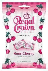 Regal Crown Sour Cherry Candy | Traditional Sour Cherries Candy | Tart and Tangy Old Fashioned Sour Cherry Hard Candy Brought To You By Iconic Candy |