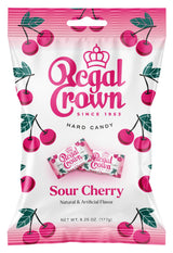 Regal Crown Sour Cherry Candy | Traditional Sour Cherries Candy | Tart and Tangy Old Fashioned Sour Cherry Hard Candy Brought To You By Iconic Candy |