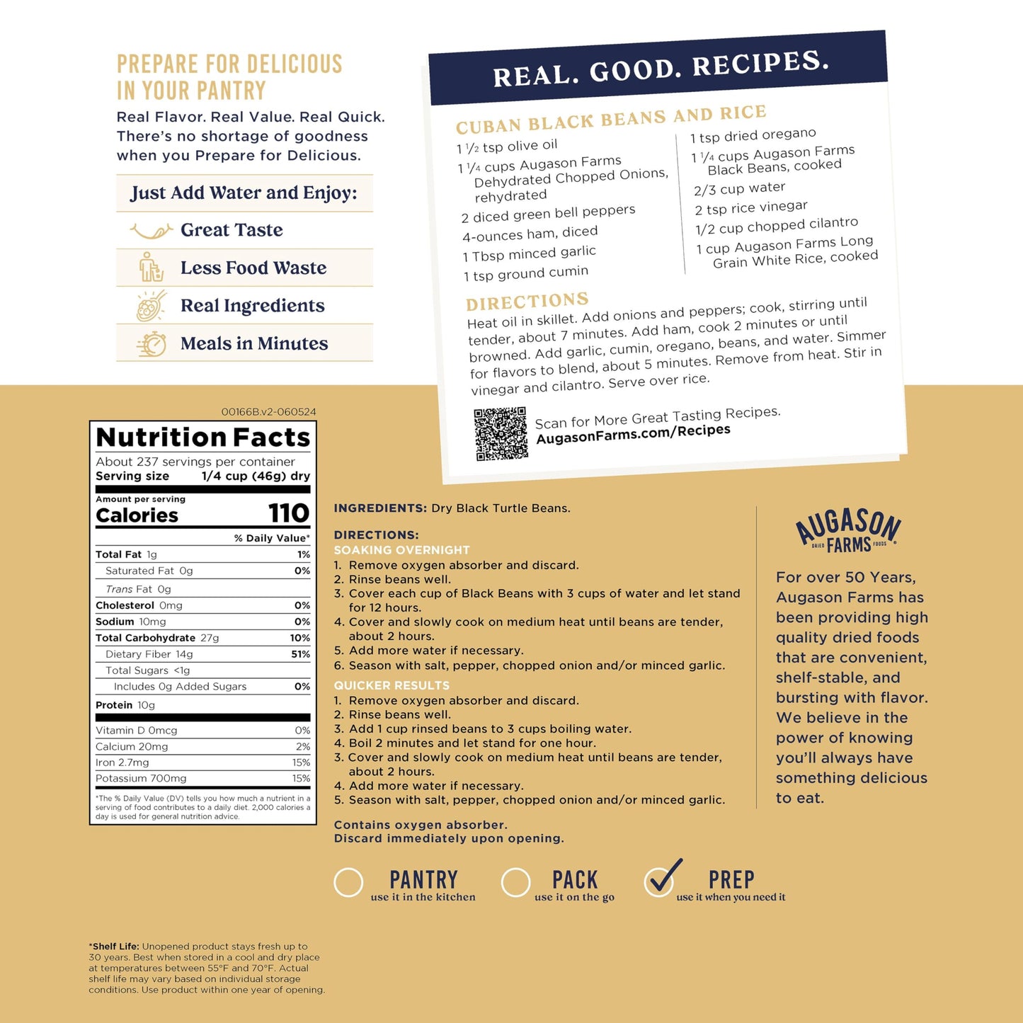 Long-Grain White Rice Emergency Food Supply, 242 Servings, 30 Year Shelf Life, Certified Gluten Free Rice - Dehydrated Meals, Survival Food Camping