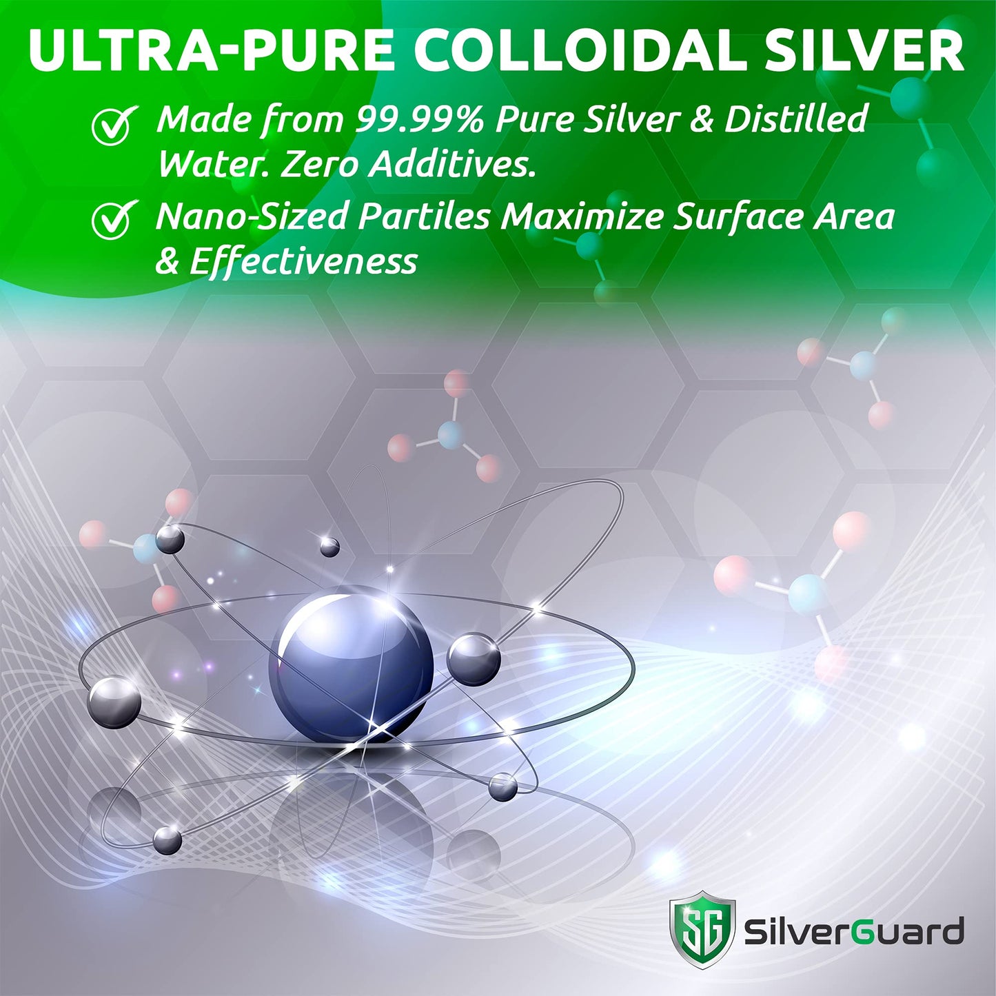 SilverGuard SilverAll Enhanced Hydrogen Peroxide Cleaner + Active Silver | All Purpose Cleaner with Long-Lasting Protective Silver Shield | Food Grade