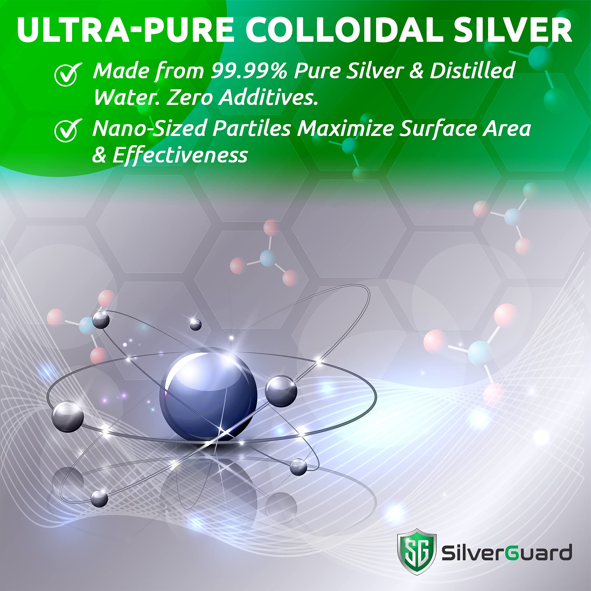 SilverGuard SilverAll Enhanced Hydrogen Peroxide Cleaner + Active Silver | All Purpose Cleaner with Long-Lasting Protective Silver Shield | Food Grade