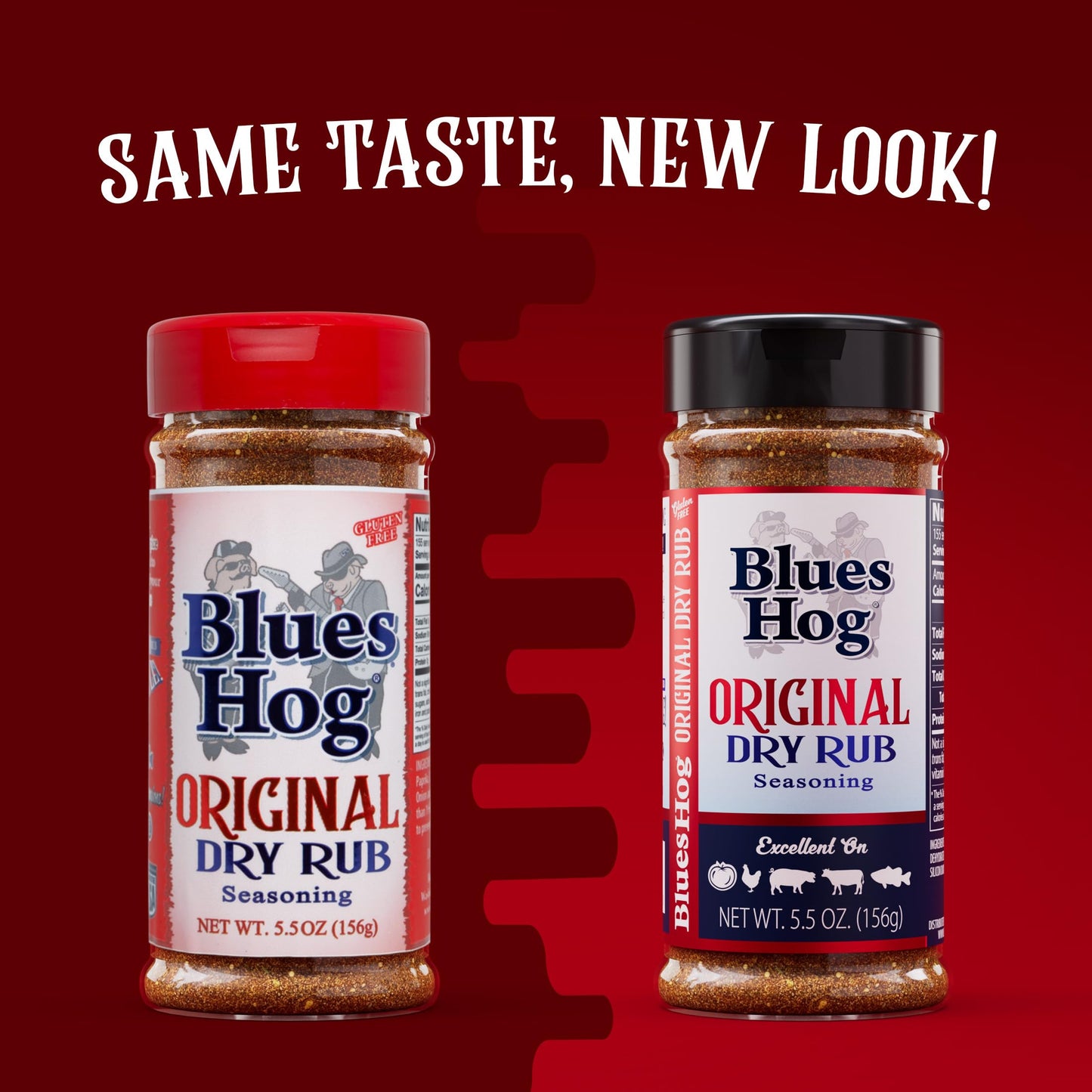 Blues Hog Original Dry Rub Seasoning, Southern Spice Blend, Gluten-Free, All-Natural, Made in the USA, 5.5oz