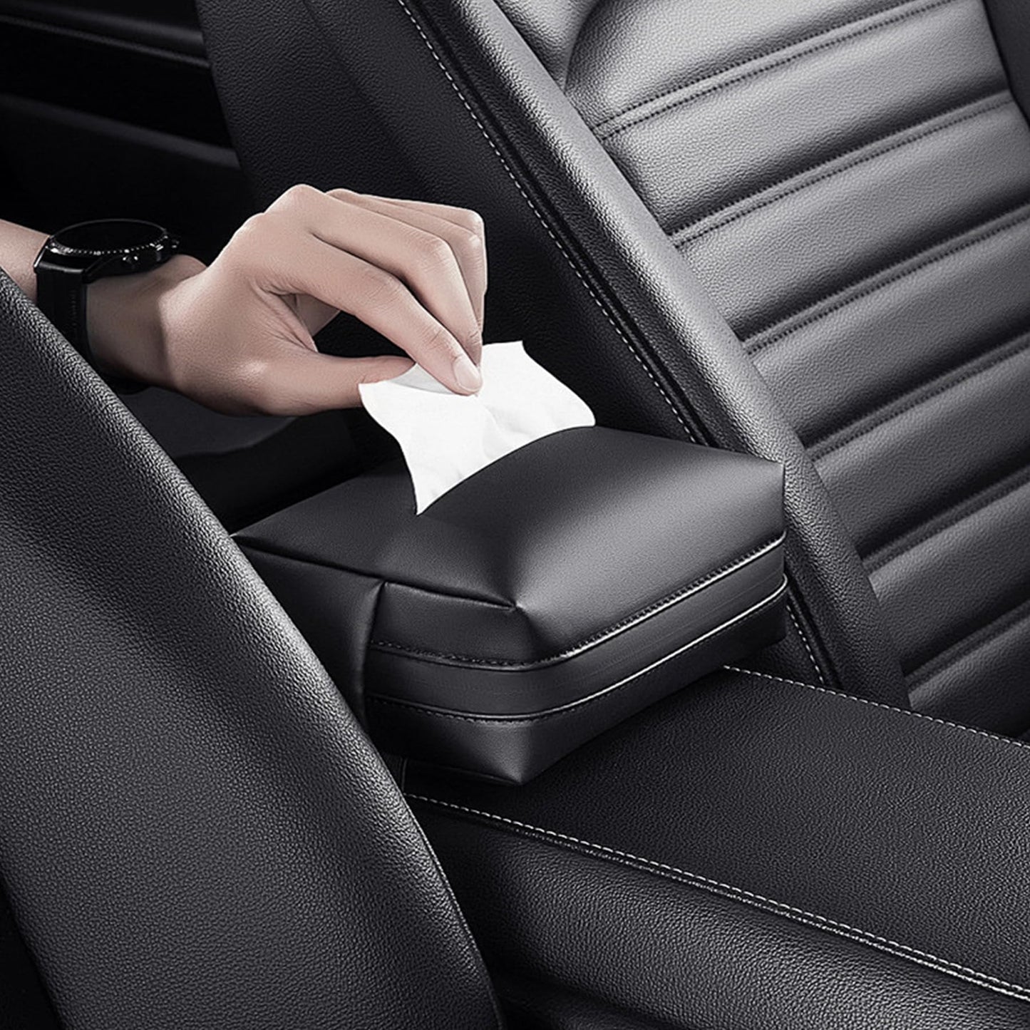 80 Sheets Car Tissue Refills, 6 Bags Travel Size Handbag Tissues, Facial Napkins Fit for Car Visor Tissue Holder, Cylinder, Box Round Container