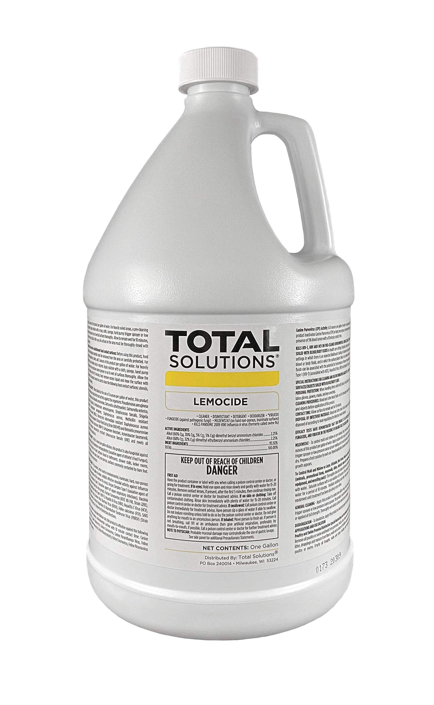 Professional Disinfecting Mildew, Virus & Mold Killer - Cleans & Deodorizes, Lemon Scent (1 Gallon Super Concentrate)