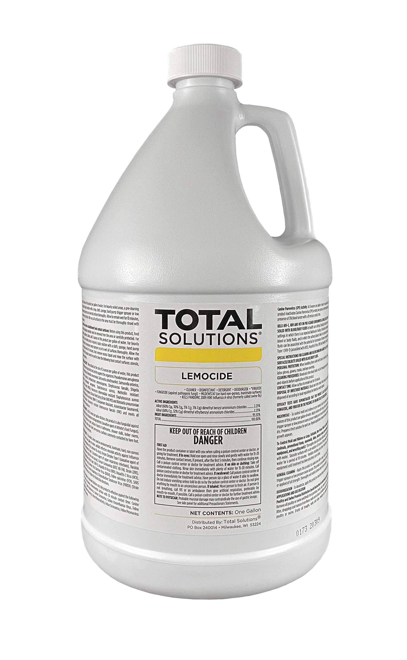 Professional Disinfecting Mildew, Virus & Mold Killer - Cleans & Deodorizes, Lemon Scent (1 Gallon Super Concentrate)