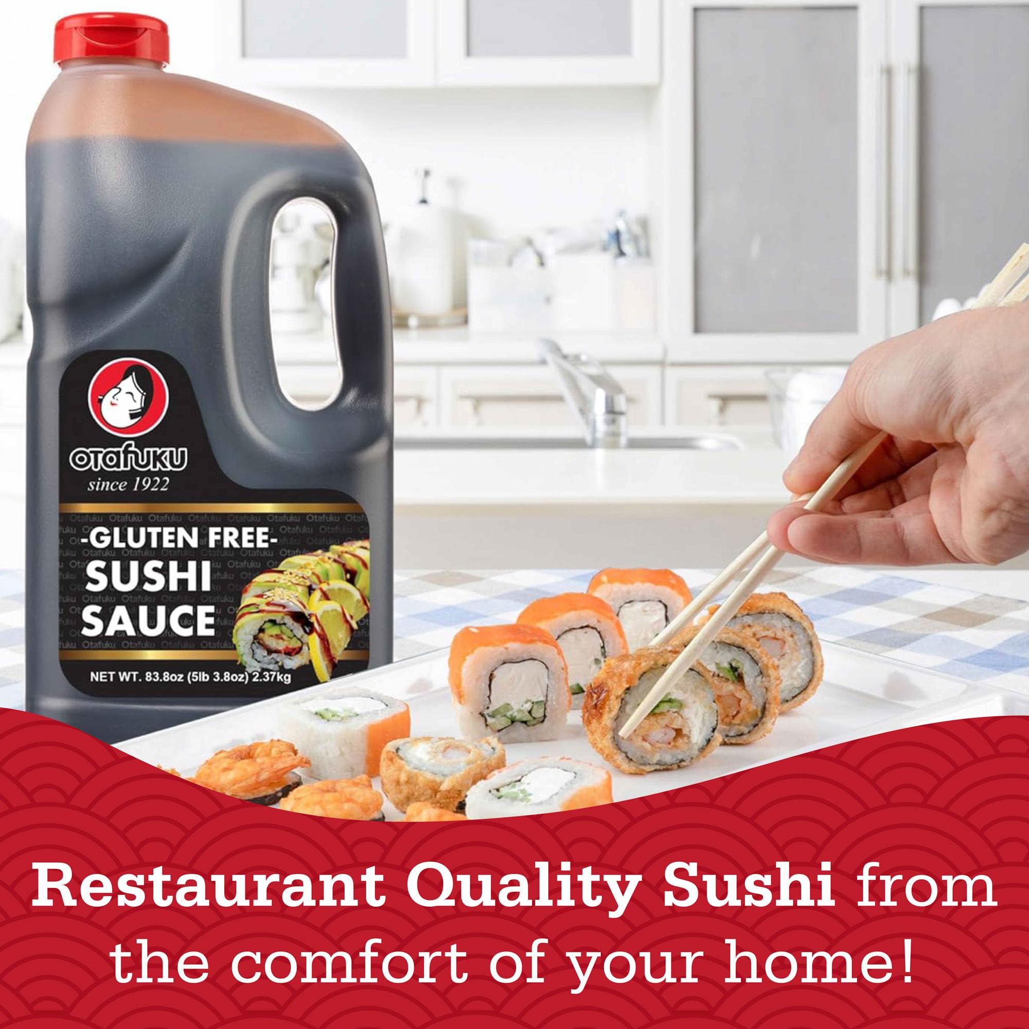 Otafuku Gluten Free Eel Sauce, Japanese Unagi Sauce for Sushi Rolls, Sashimi, Rice and Poke, Restaurant Bulk Size 83.8 Oz (1/2 Gallon)