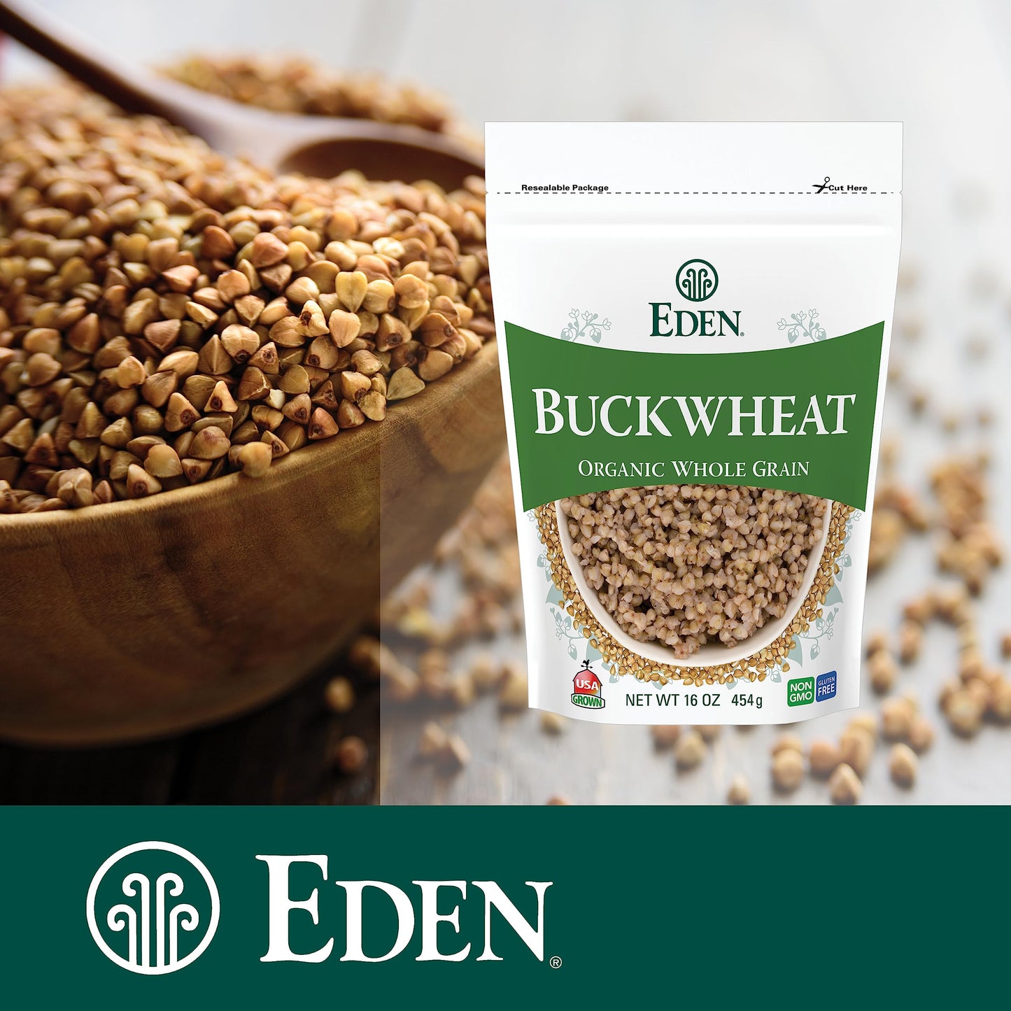Eden Foods Organic Buckwheat Hulled Whole Grain, 16 OZ