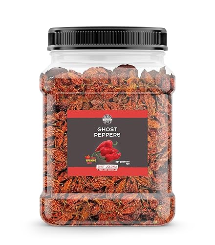Birch & Meadow 100 Count of Ghost Chile Pepper Pods, Extremely Hot, 1,000,000 SHU
