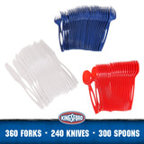 Kingsford Heavy Duty Plastic Forks, Bulk Disposable Forks for BBQ Cookouts Tailgates Camping Picnics and Parties, Sturdy Full-Size Cutlery, Premium