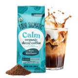 Four Sigmatic Calm Organic Decaf Ground Coffee | Swiss Water Decaf Coffee with Chaga & Reishi Mushroom Extracts | 12oz Bag